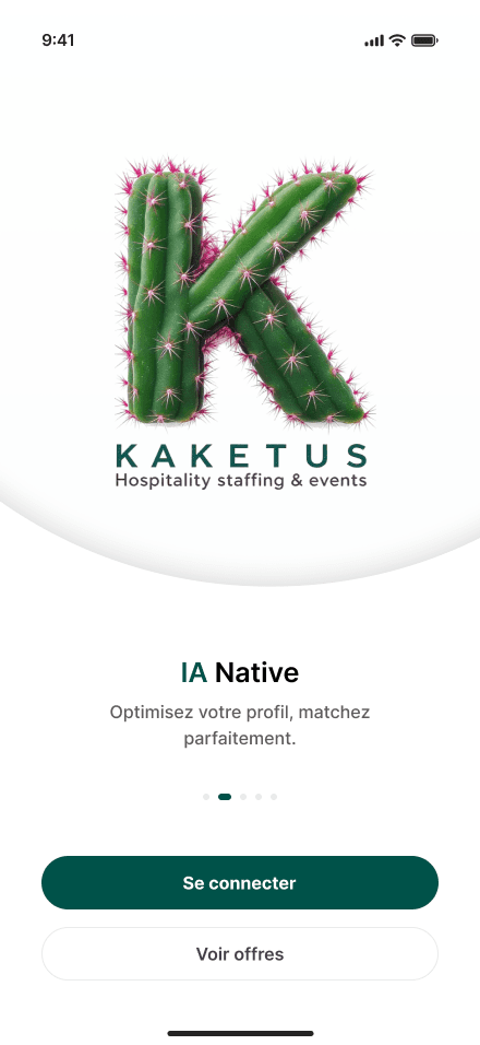 Logo et application KAKETUS sur mobile